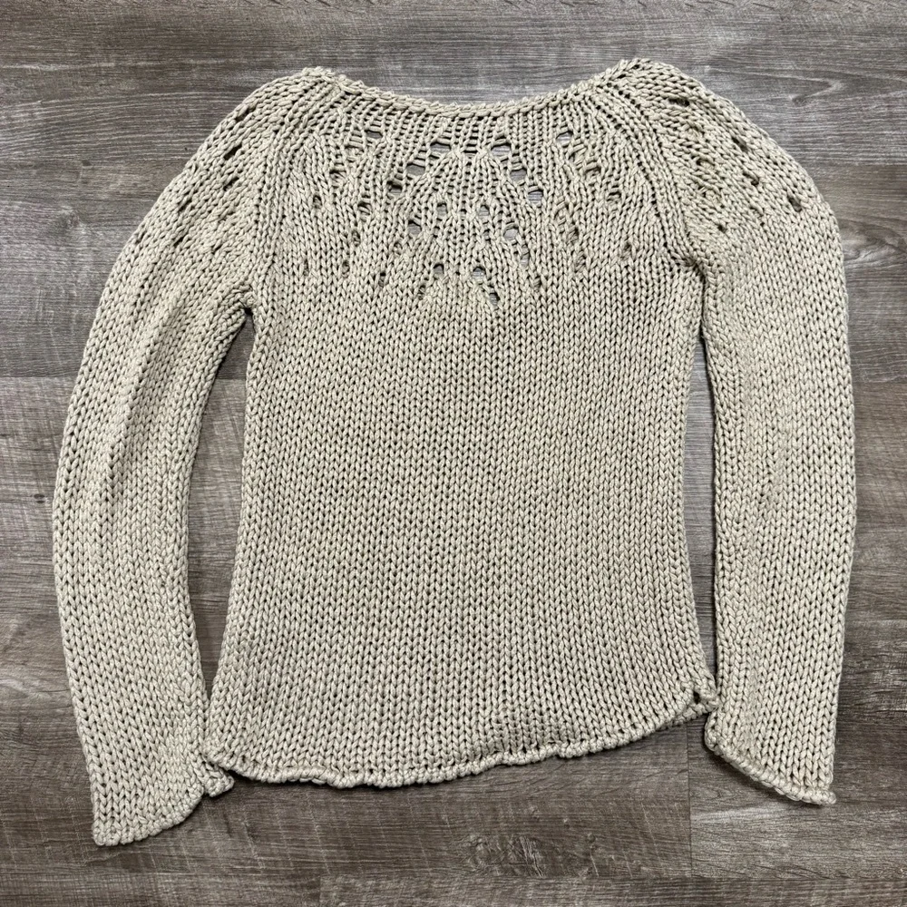 Zara Knit Beige Sweater Size Medium